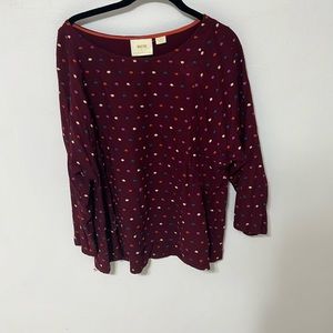 Anthropologie embroidered blouse